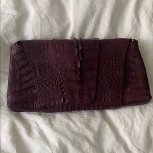 Purple burgundy gator looking wrap bag
